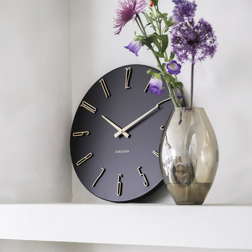 Esmerado Wall Clock 40cm - Black