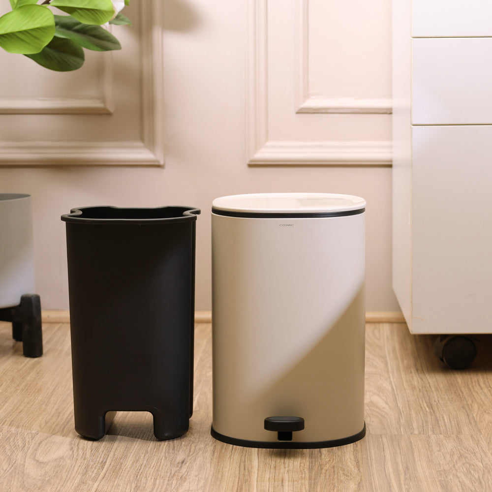 Essentials Sqround Pedal Bin 5L - Pale Sand
