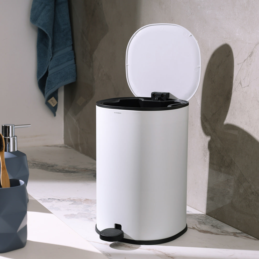 Essentials Sqround Pedal Bin - White