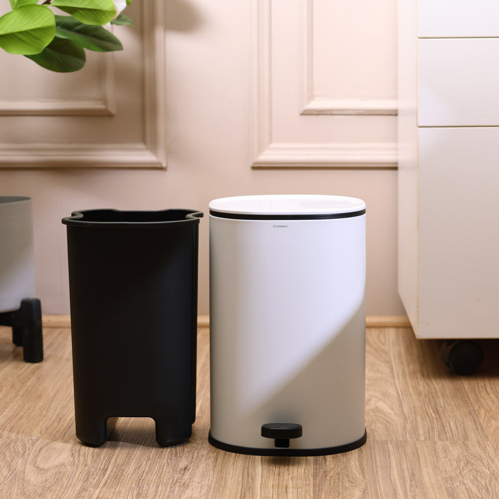 Essentials Sqround Pedal Bin - White