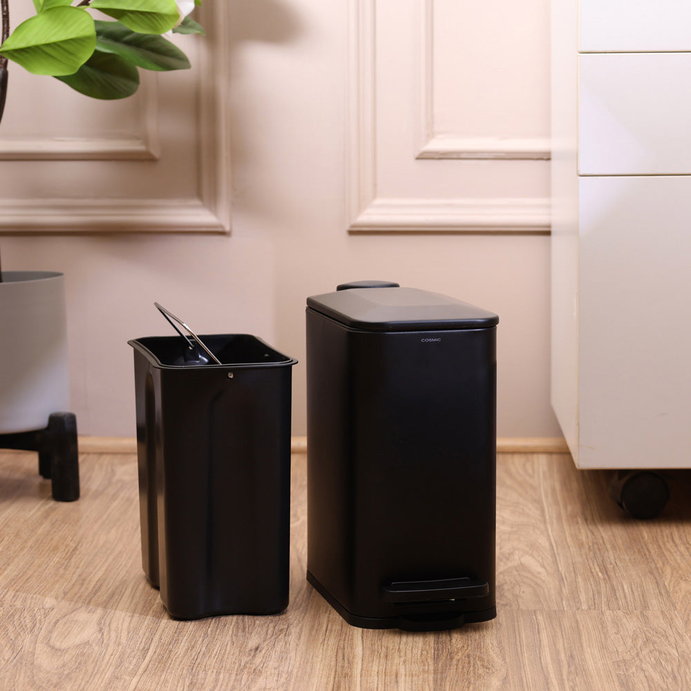 Essentials Slim Pedal Bin - Black
