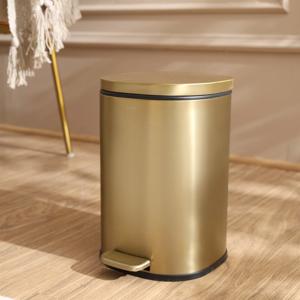 Essentials Sqround Pedal Bin 5L - Gold