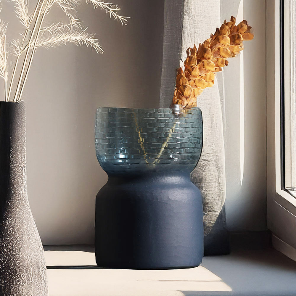 Estonia Dual-Toned Glass Vase Medium - Cobalt