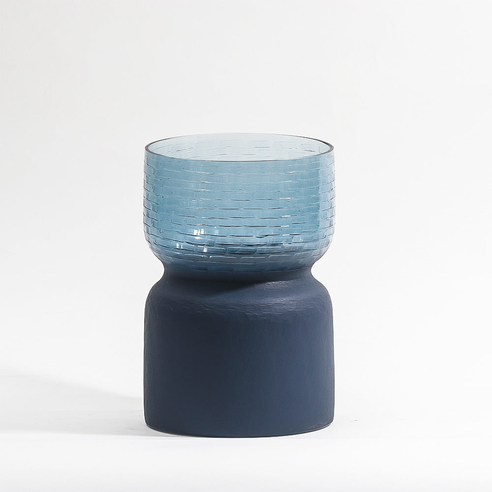 Estonia Dual-Toned Glass Vase Medium - Cobalt