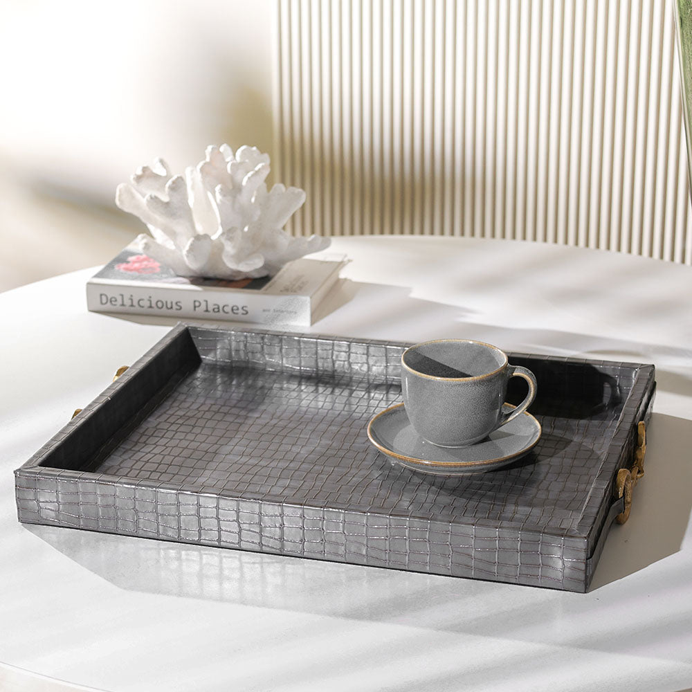 Eten Decorative Tray XL - Grey Croc