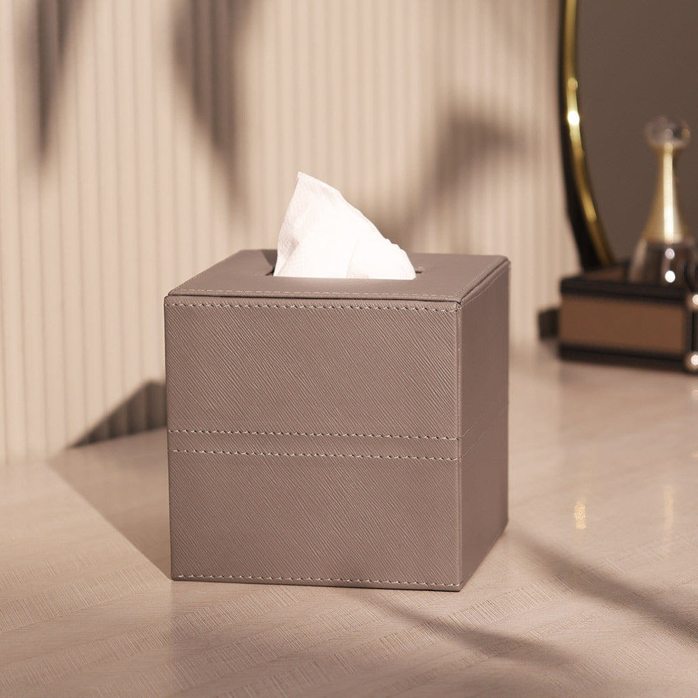 Etna Square Tissue Box Holder - Asphalt