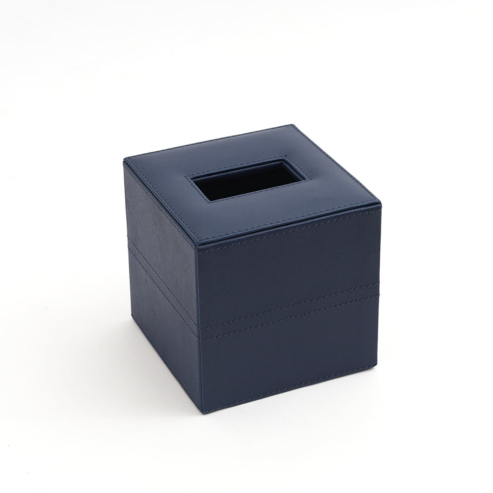 Etna Square Tissue Box Holder - Navy