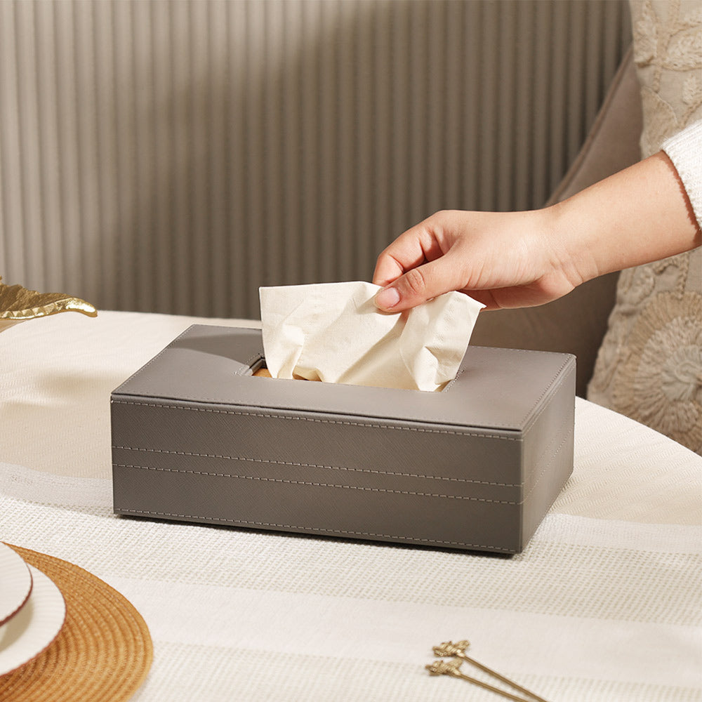 Etna Tissue Box Holder - Asphalt