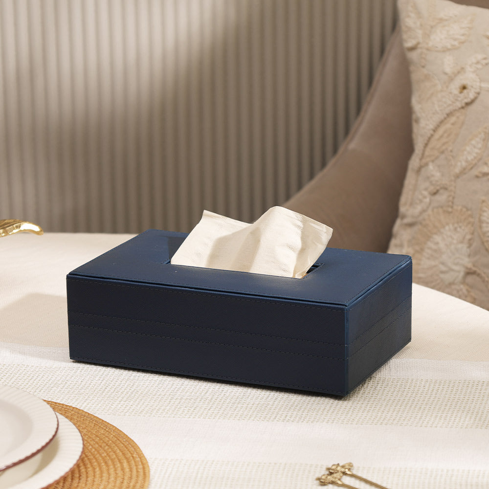 Etna Tissue Box Holder - Navy