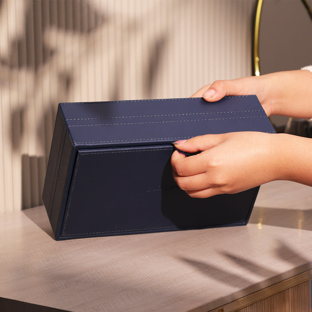 Etna Tissue Box Holder - Navy