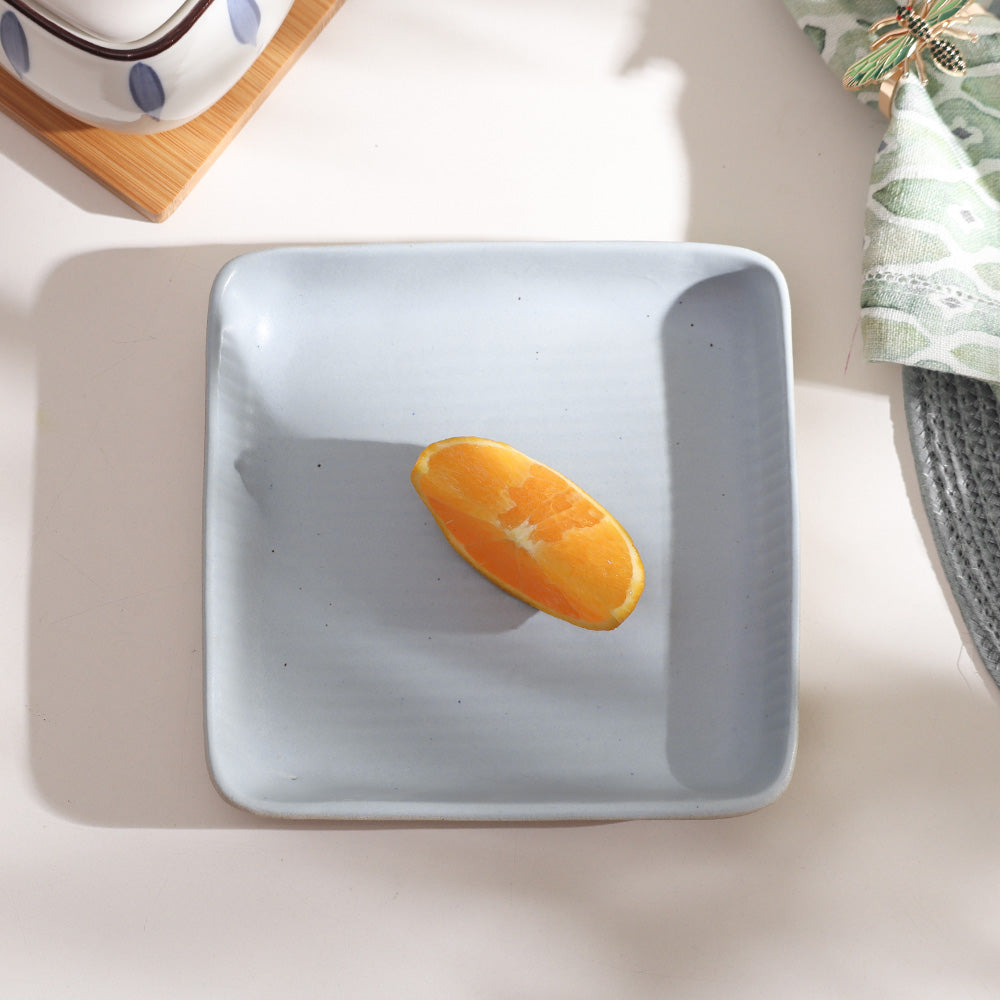 Etre Square Serving Plate Medium - Dove Grey