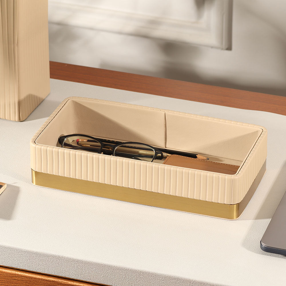 Everly Valet Tray - Taupe Gold
