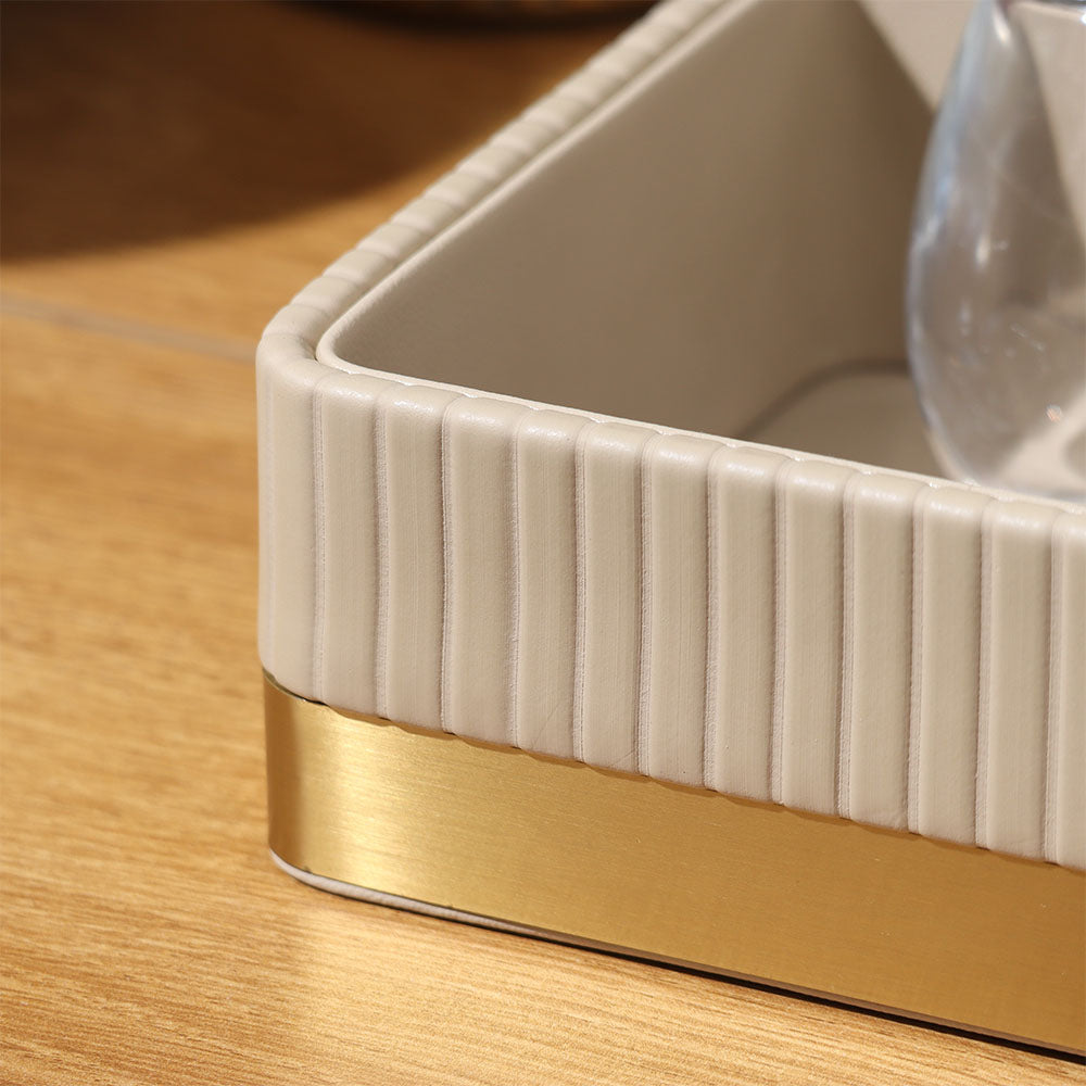 Everly Valet Tray - Taupe Gold