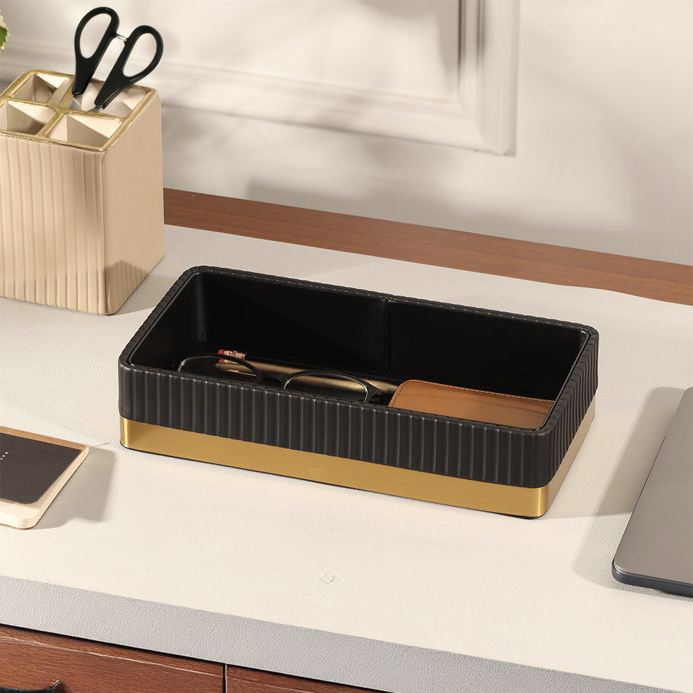 Everly Valet Tray - Black Gold
