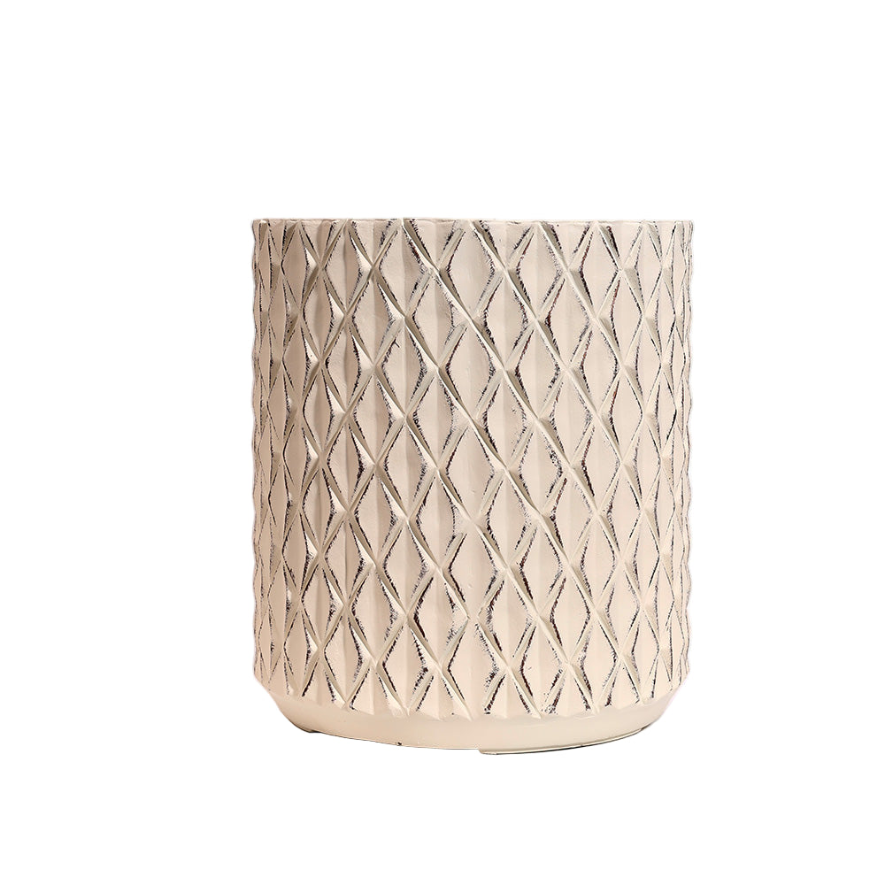 Harlequin Barrel Planter XL - Cream