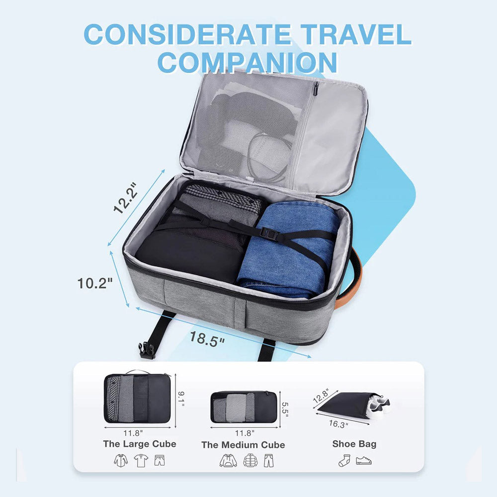 Falco Expandable Travel Backpack 40L - Grey