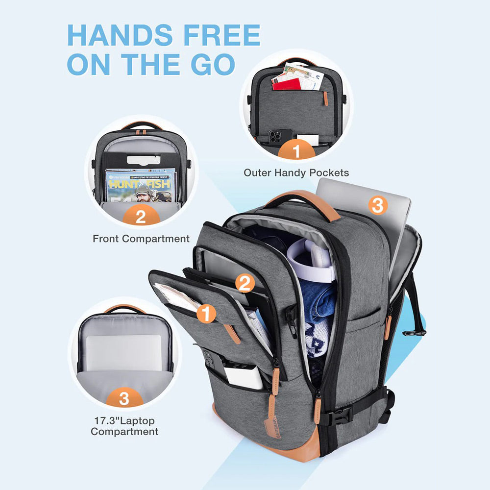 Falco Expandable Travel Backpack 40L - Grey