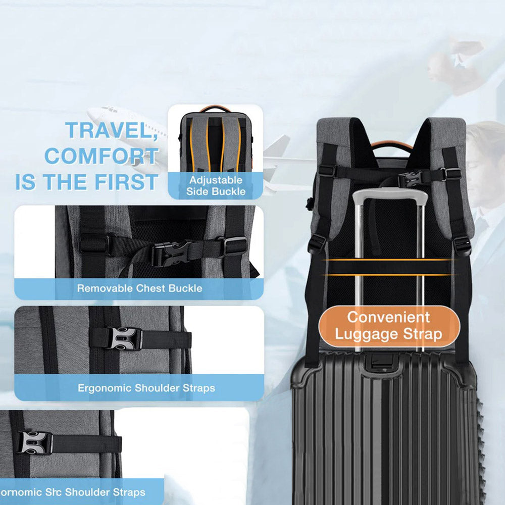 Falco Expandable Travel Backpack 40L - Grey