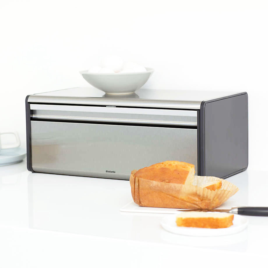 Fall Front Bread Bin - Matte Steel