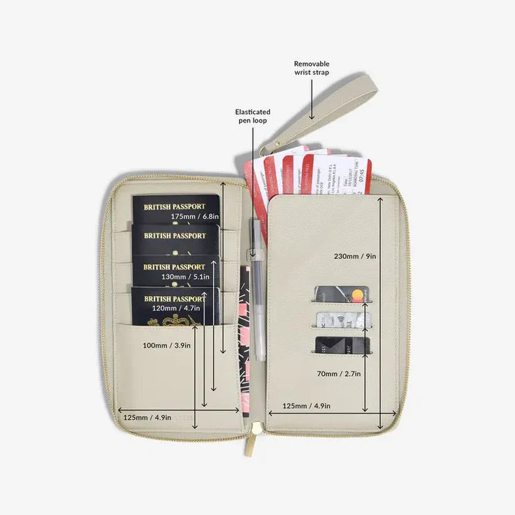 Family Passport Holder - Oatmeal & Linen