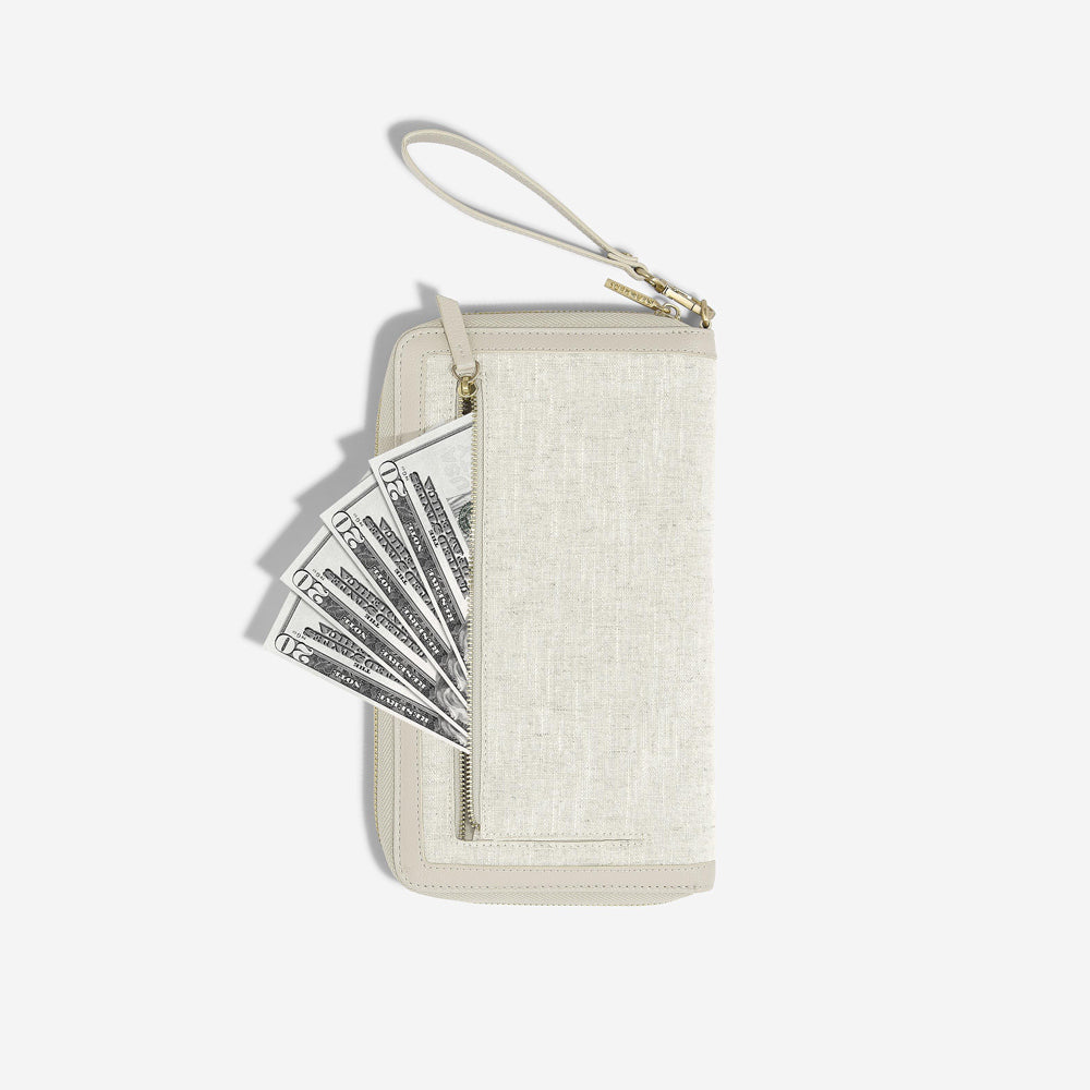 Family Passport Holder - Oatmeal & Linen