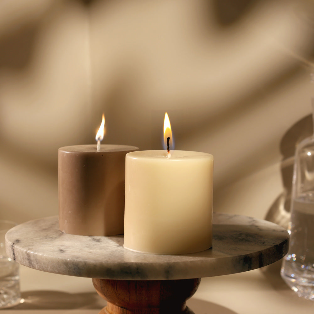 Column Candle Small - Taupe