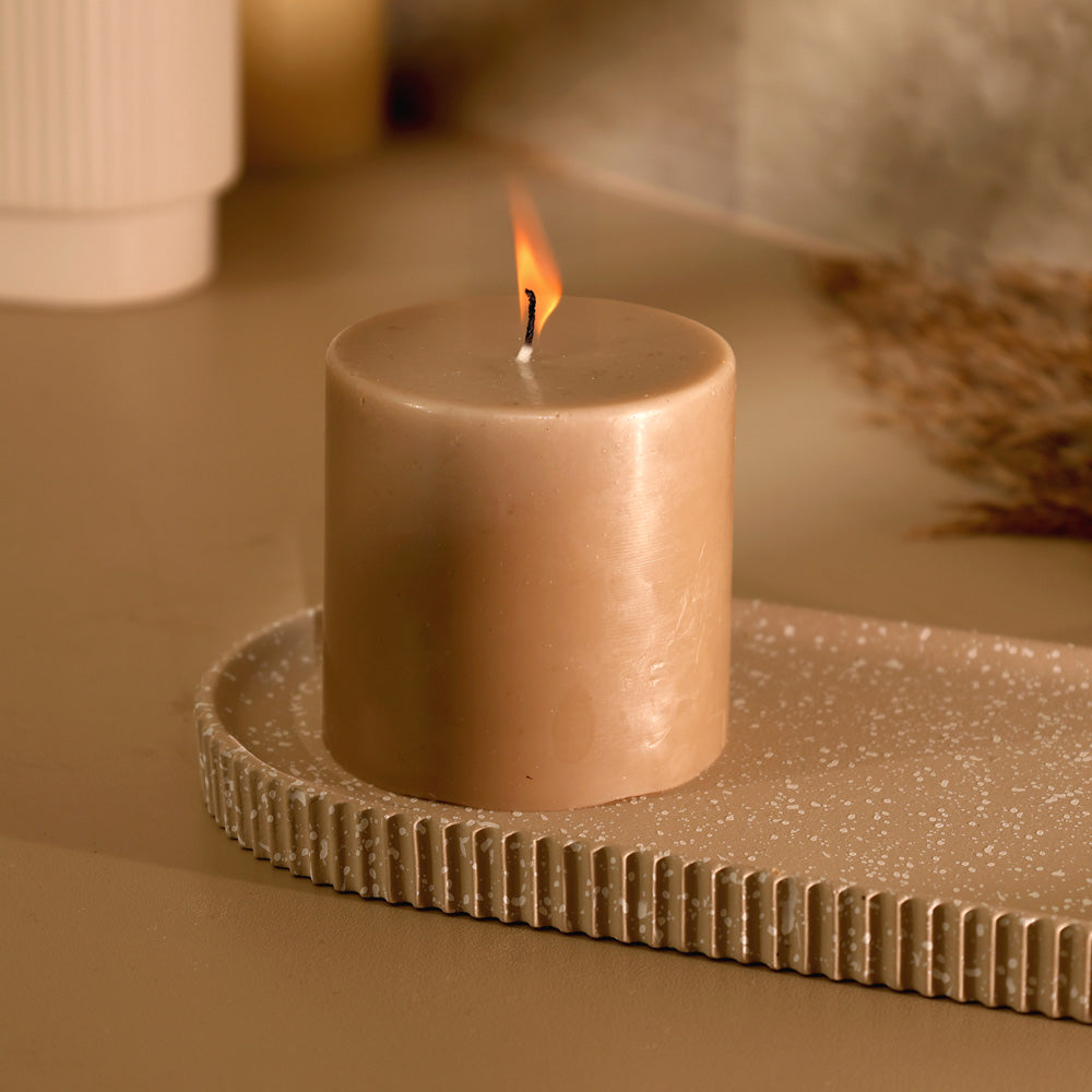 Column Candle Small - Taupe