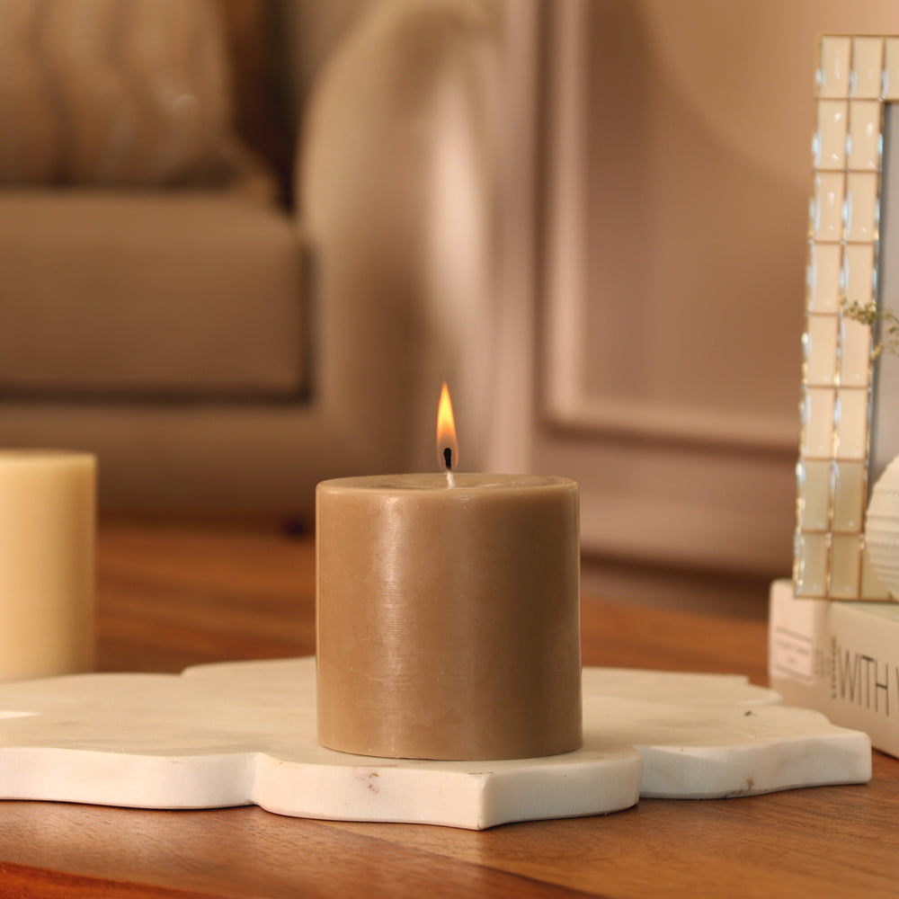 Column Candle Small - Taupe