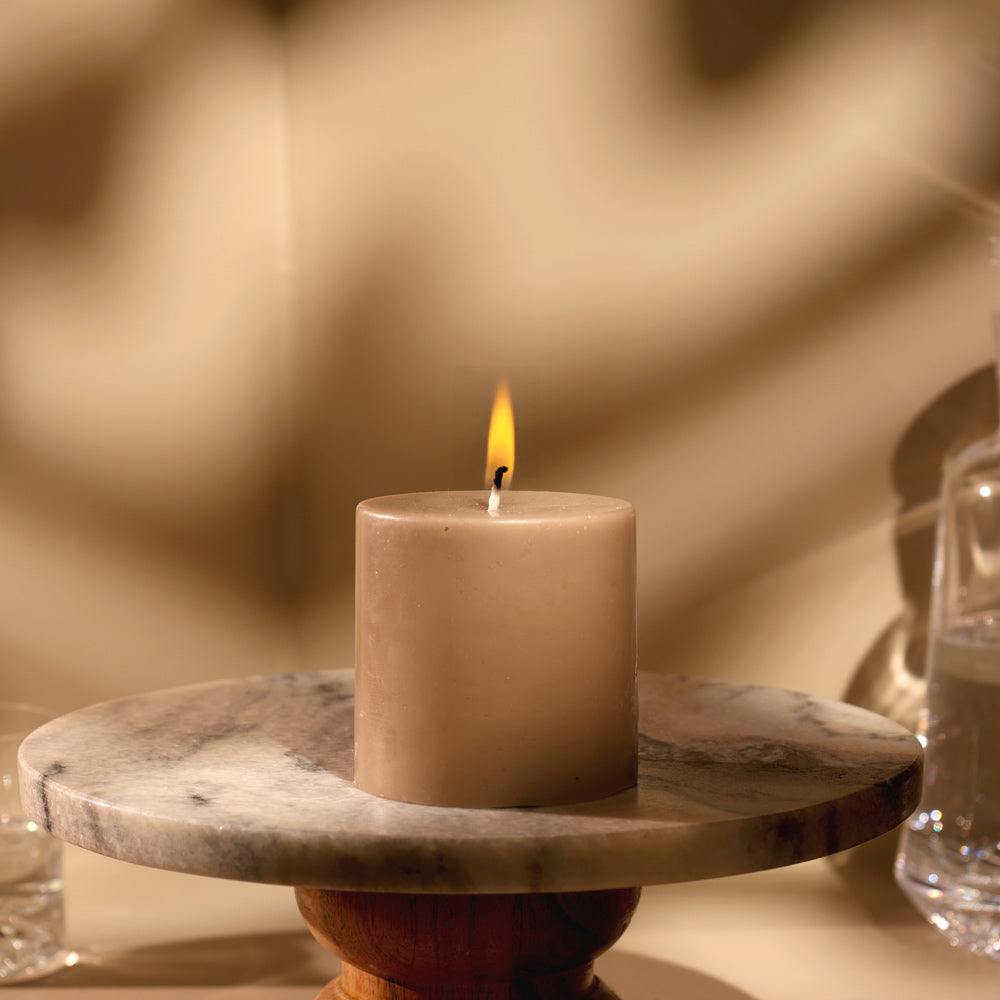 Column Candle Small - Taupe