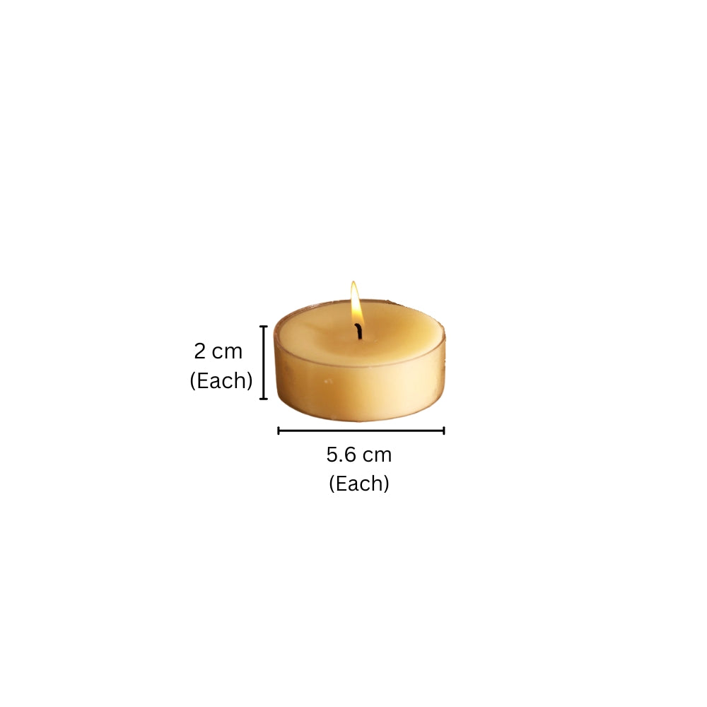 Fana Tealights Large, Set of 4 - Cream