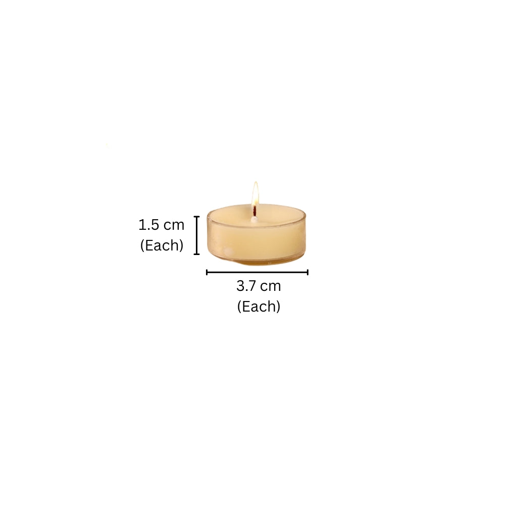 Fana Tealights Small, Set of 24 - Cream