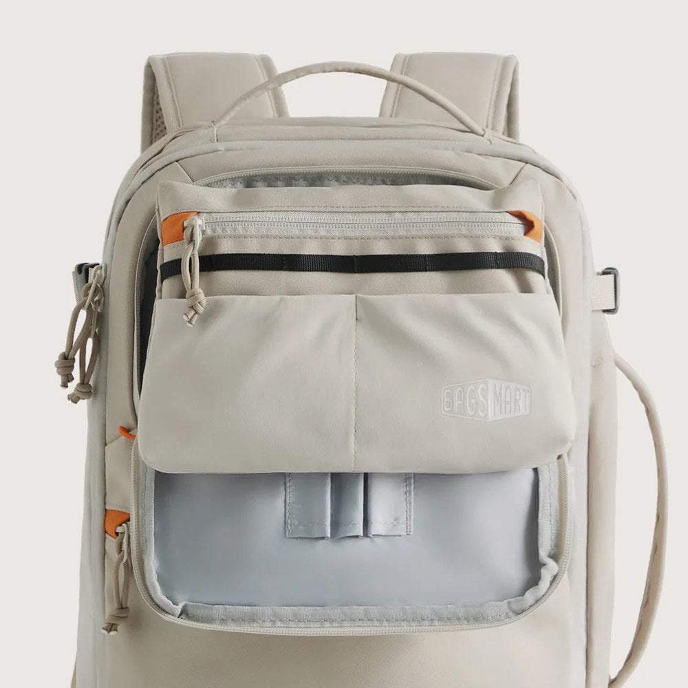 Faro Travel Backpack With Pouch - Off White