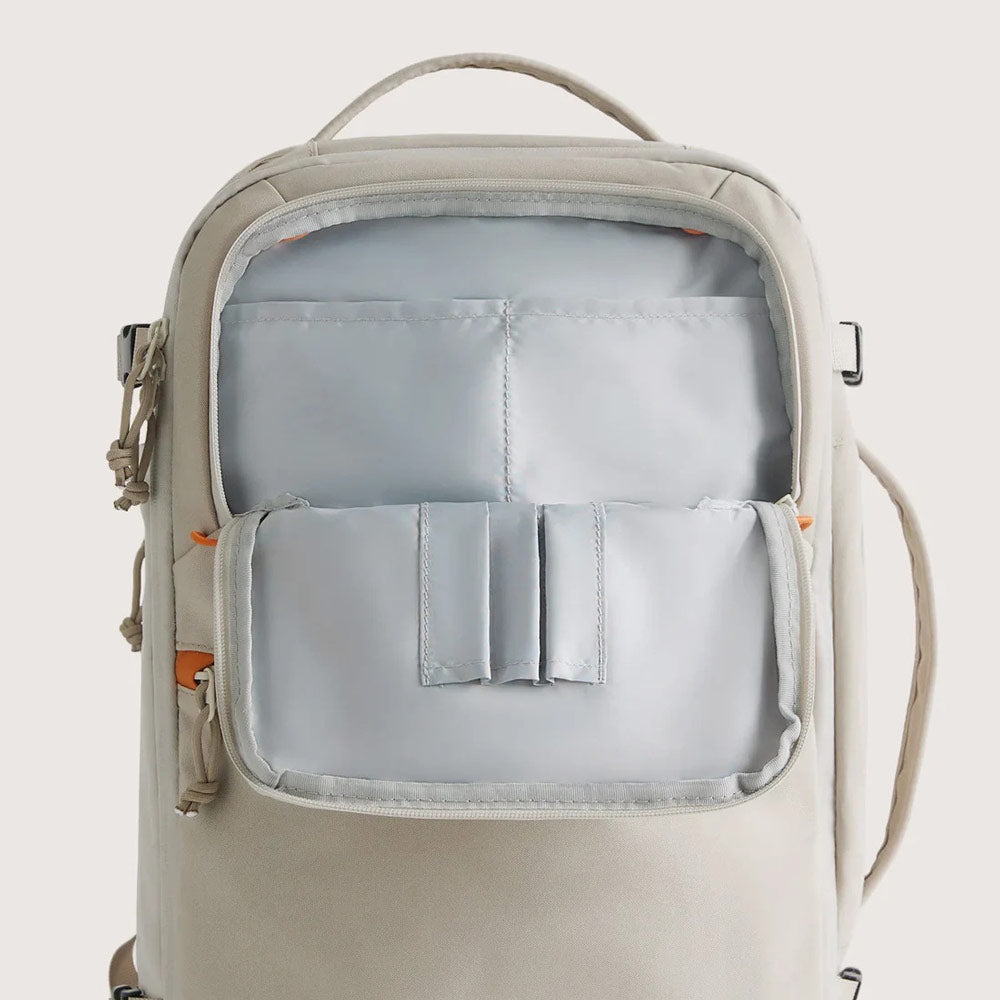 Faro Travel Backpack With Pouch - Off White
