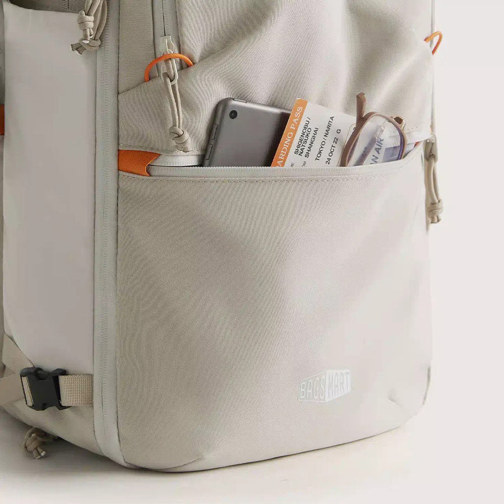 Faro Travel Backpack With Pouch - Off White