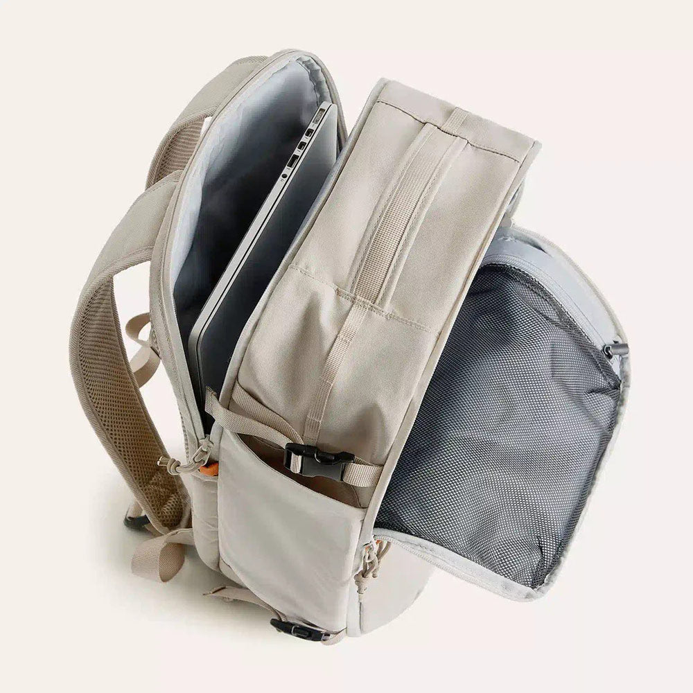 Faro Travel Backpack With Pouch - Off White