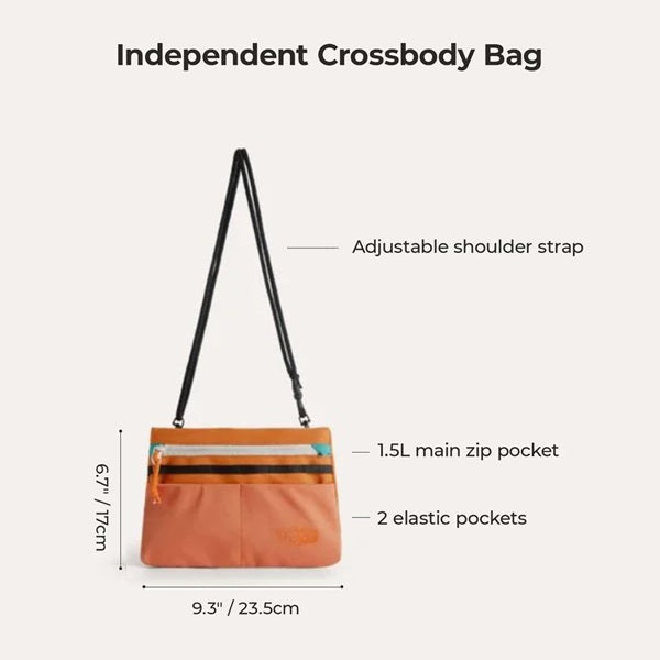 Faro Travel Backpack With Pouch - Rust Orange