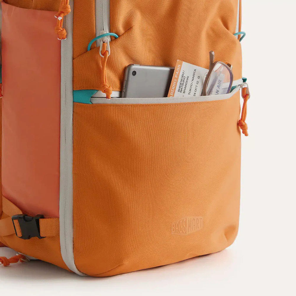 Faro Travel Backpack With Pouch - Rust Orange