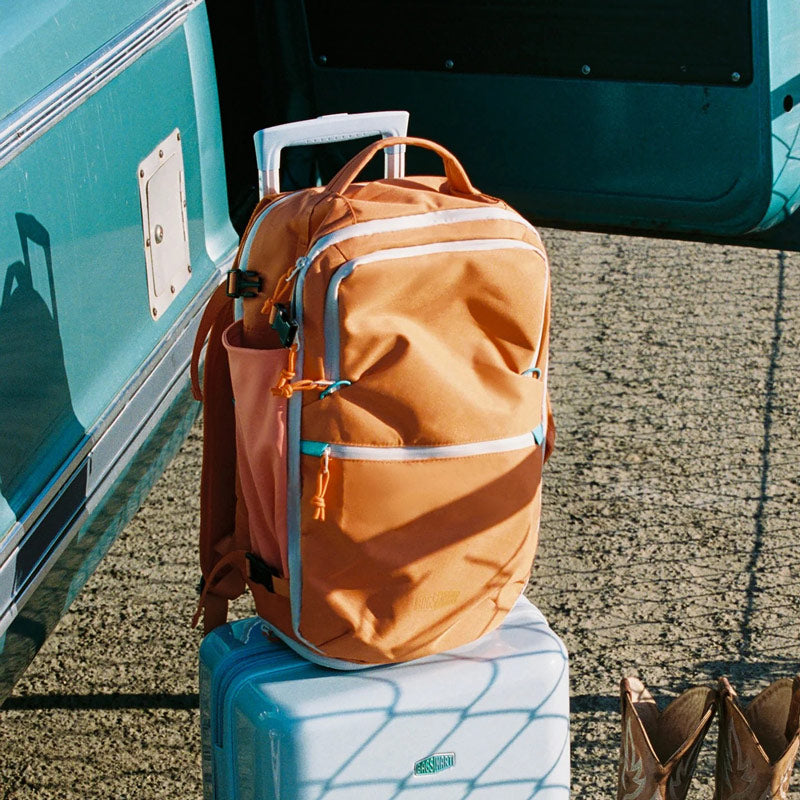 Faro Travel Backpack With Pouch - Rust Orange