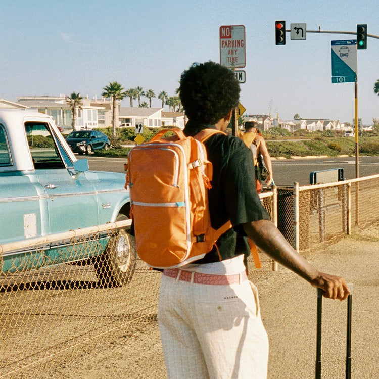 Faro Travel Backpack With Pouch - Rust Orange