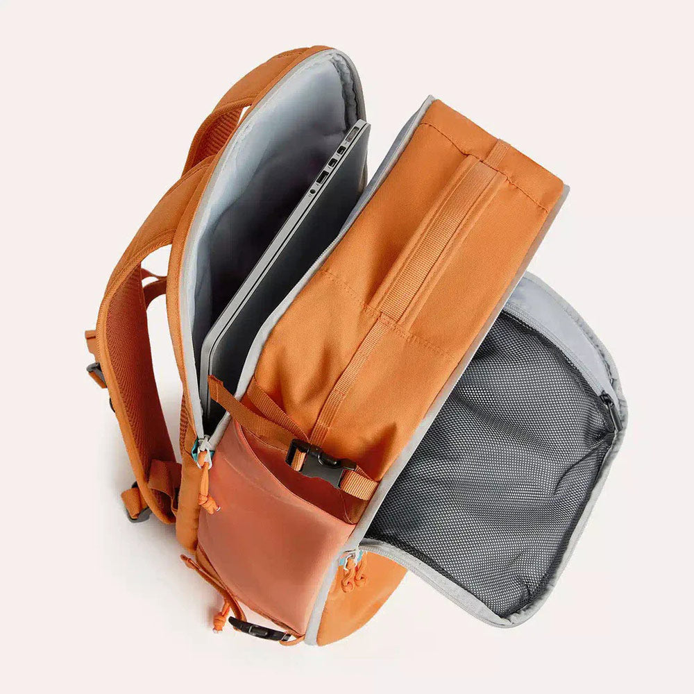 Faro Travel Backpack With Pouch - Rust Orange