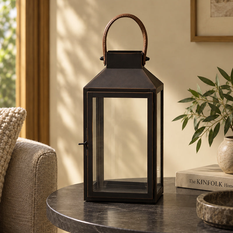 Farol Lantern Large - Charcoal Brown
