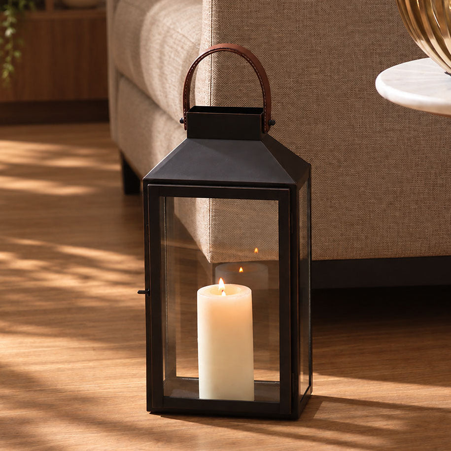 Farol Lantern Large - Charcoal Brown
