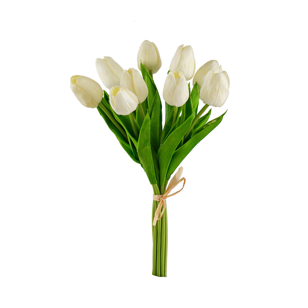 Tulip Buds Faux Bunch - White
