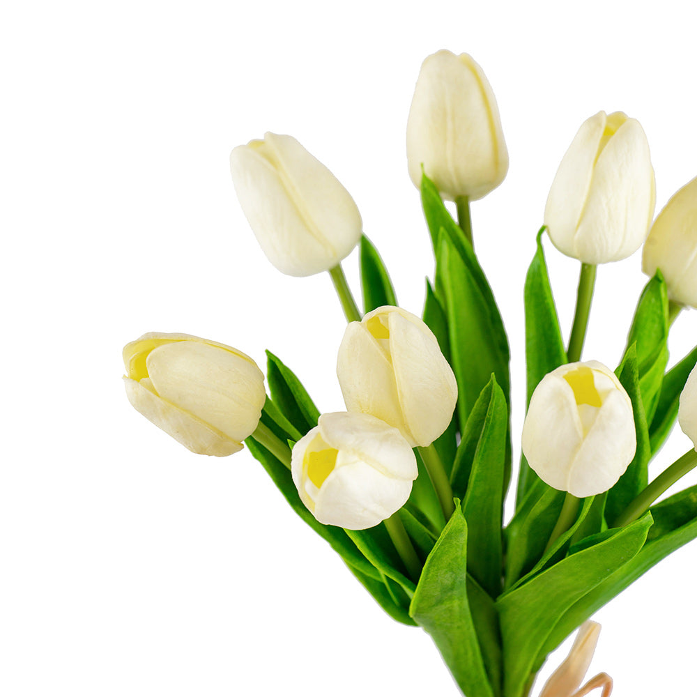 Tulip Buds Faux Bunch - White
