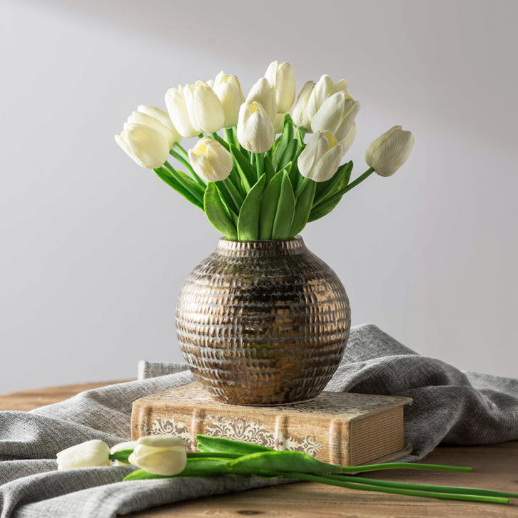 Tulip Buds Faux Bunch - White