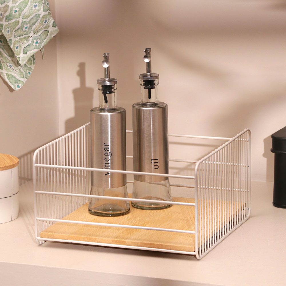 Fence Square Basket Medium - Taupe Natural