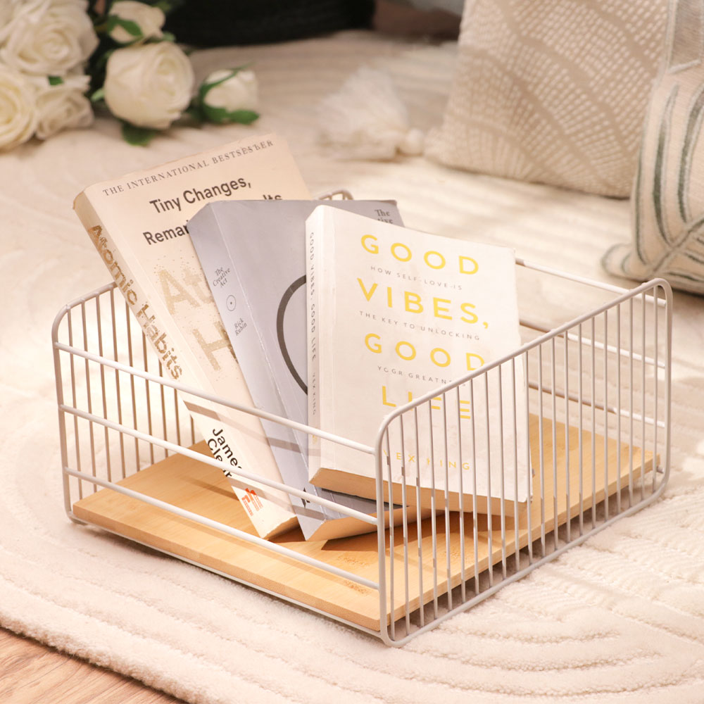 Fence Square Basket Medium - Taupe Natural