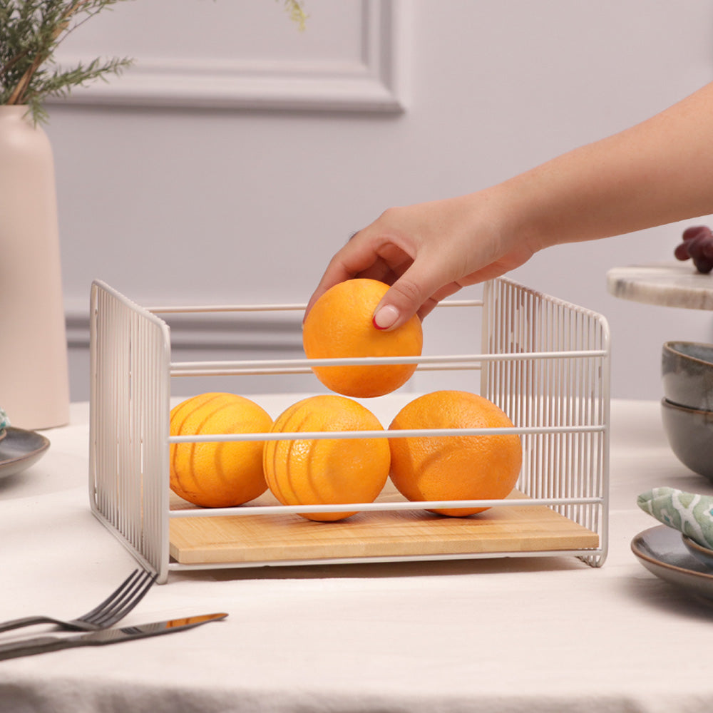 Fence Square Basket Medium - Taupe Natural