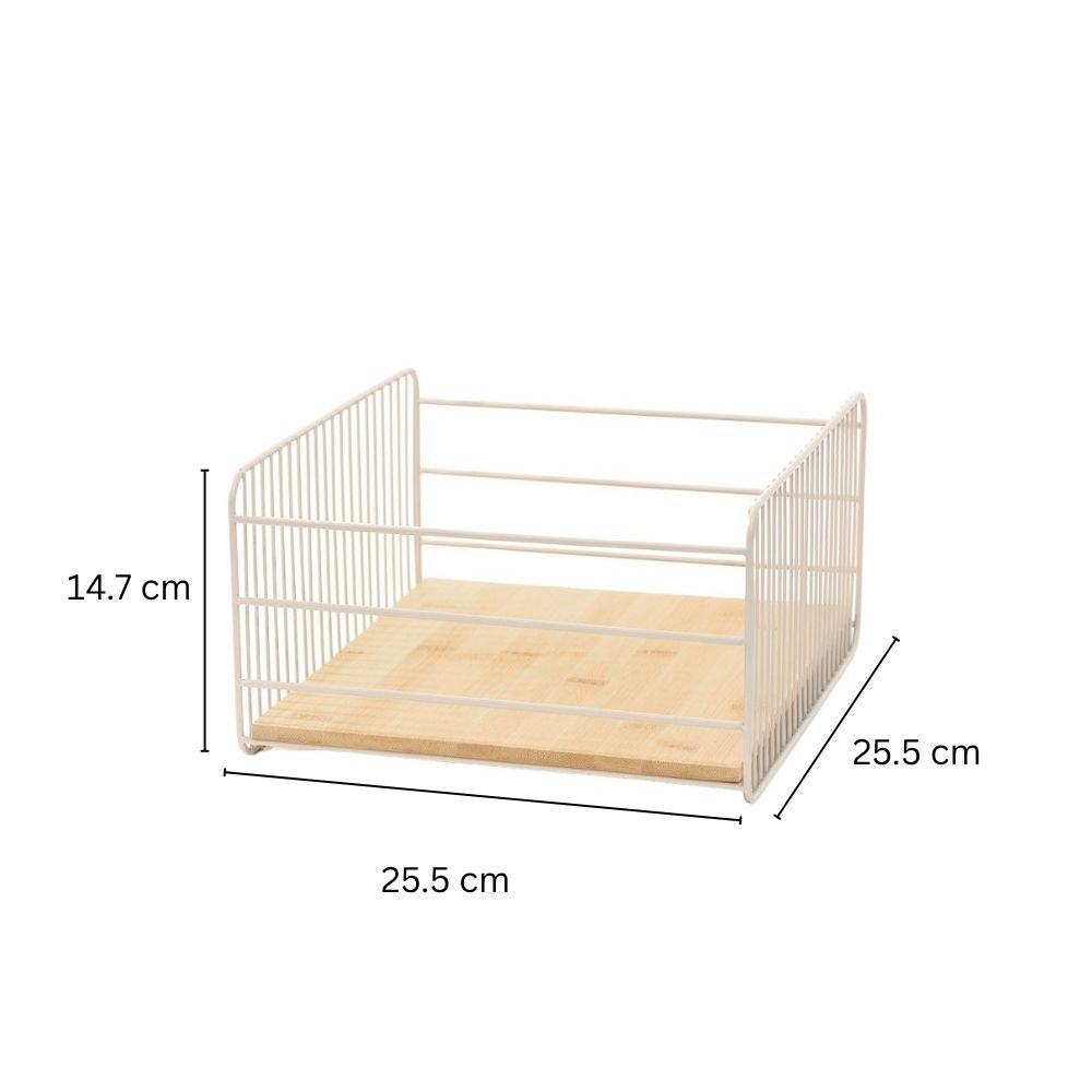 Fence Square Basket Medium - Taupe Natural