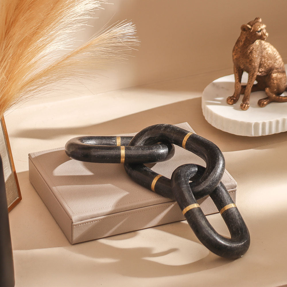 Fetters Marble Sculpture - Black Gold